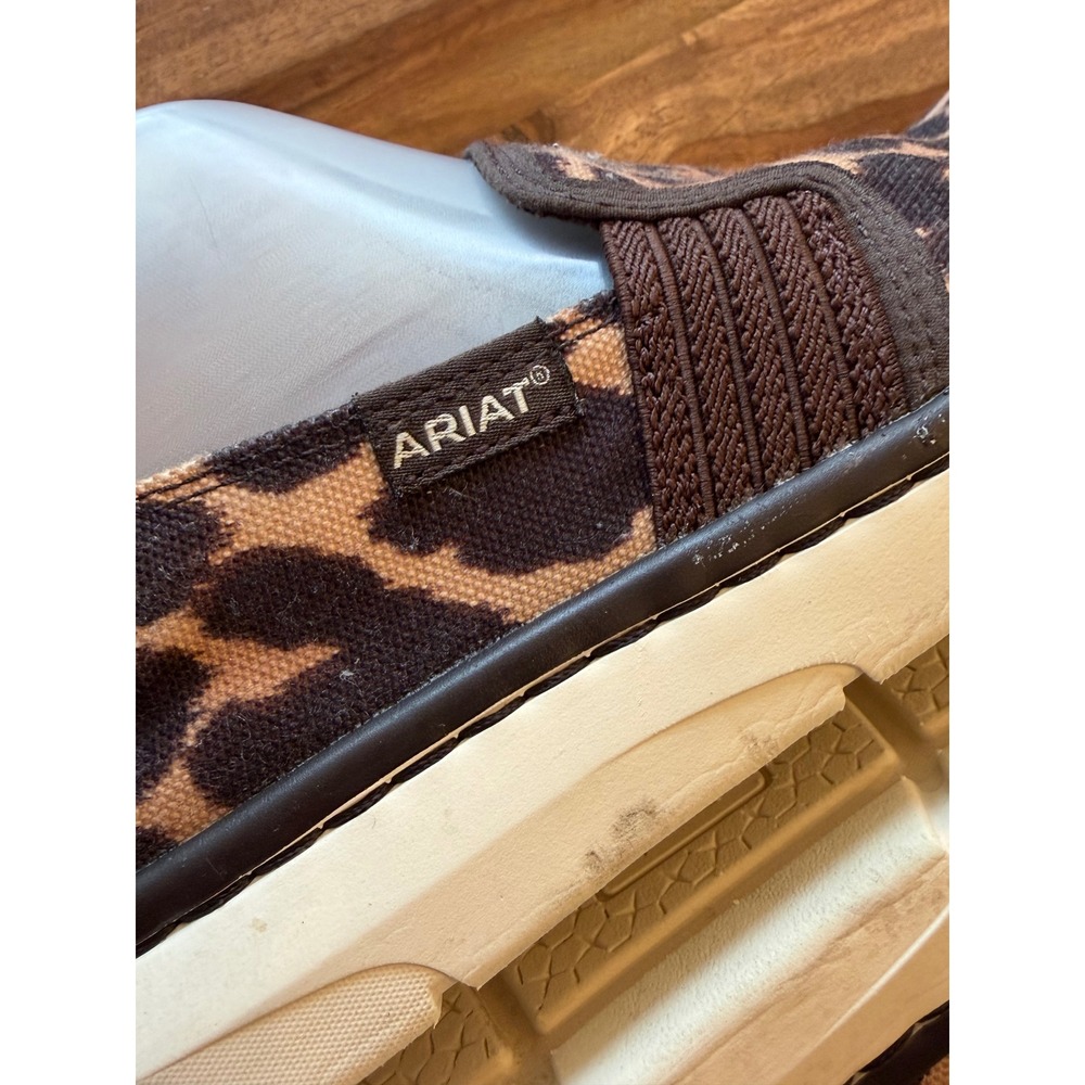 Ariat Cruiser Leopard Print Slip On Shoes Womens 9B Brown Animal Print Loafers - Picture 6 of 9